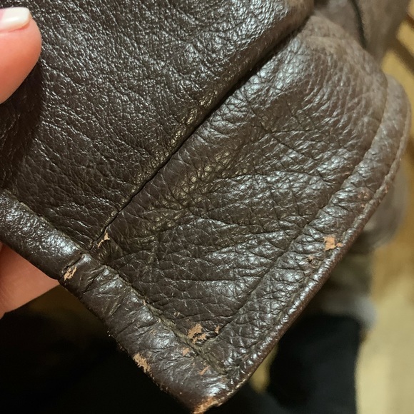 Men’s Chocolate Leather Coat - Picture 4 of 4